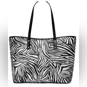 Michael Kors Carter Large Tote Bag - Zebra Print - Designer - NWT